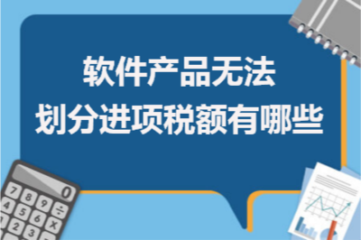 軟件產品無法劃分進項稅額有哪些